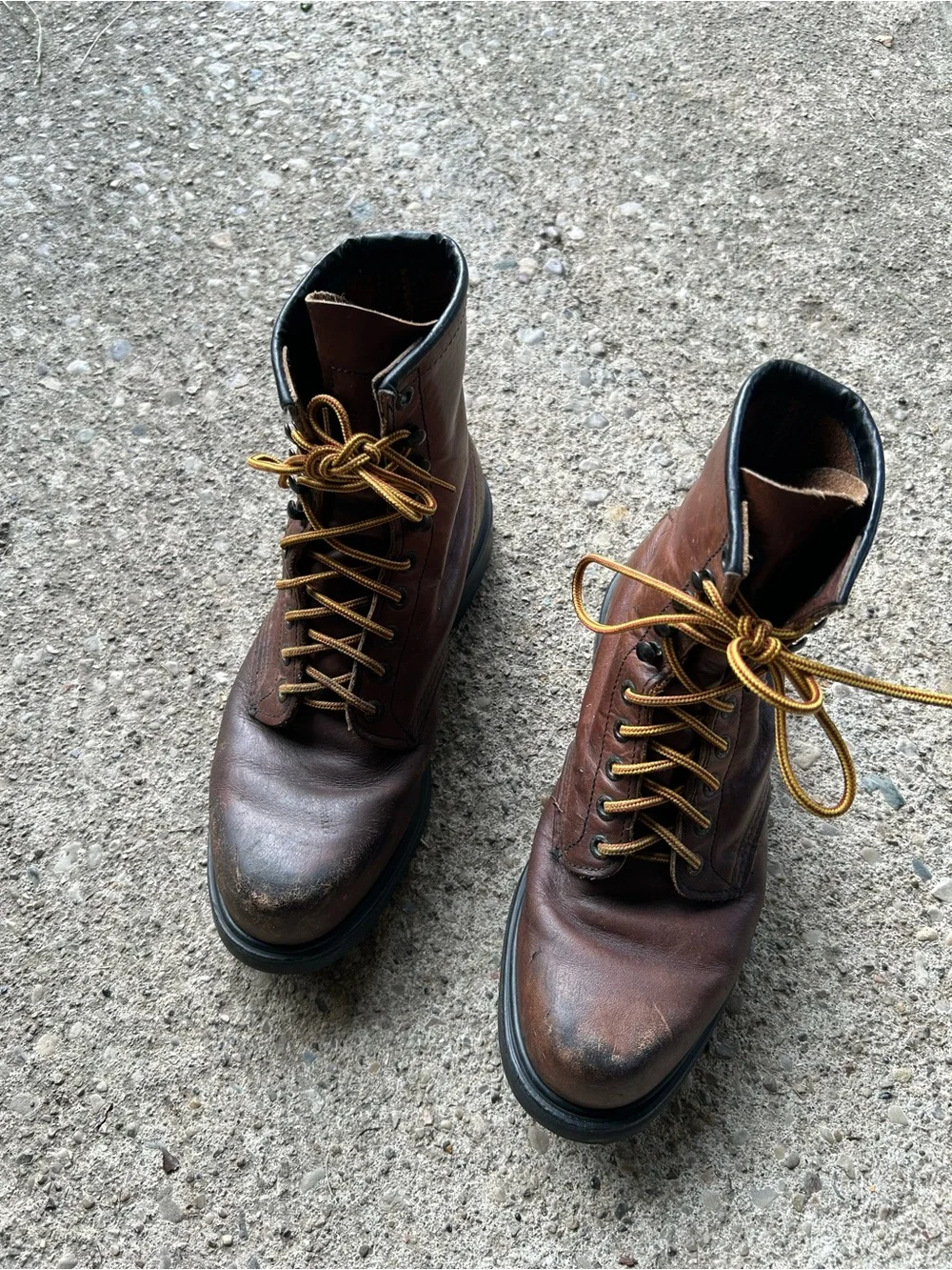 Red wing Men's Brown Leather Lace-Up Work Boots Sz 8 D